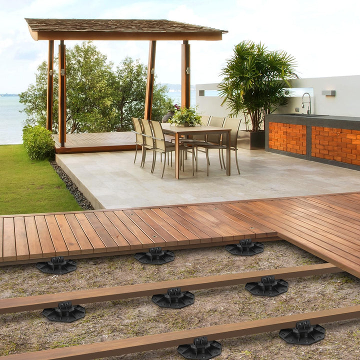 Ansobea 40 Stück Stelzlager höhenverstellbar I 18-30mm Terrassenlager I füsse verstellbar I Plattenl
