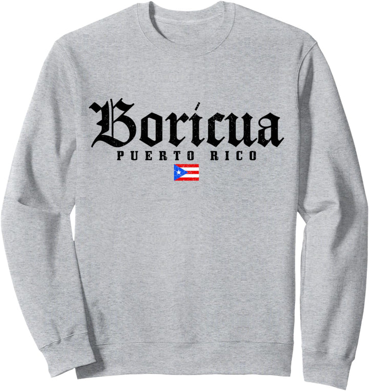 Puerto Rico Boricua Vintage Puerto Rican Flagge Pride Sweatshirt