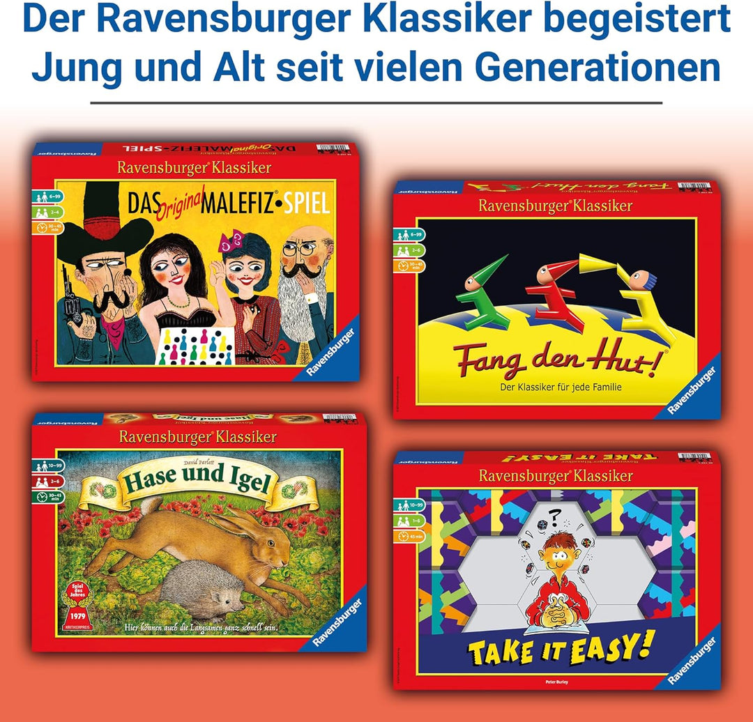 Ravensburger 26736 - Fang den Hut - Hütchenspiel für 2-6 Spieler, Familienspiel ab 6 Jahren, Ravensb