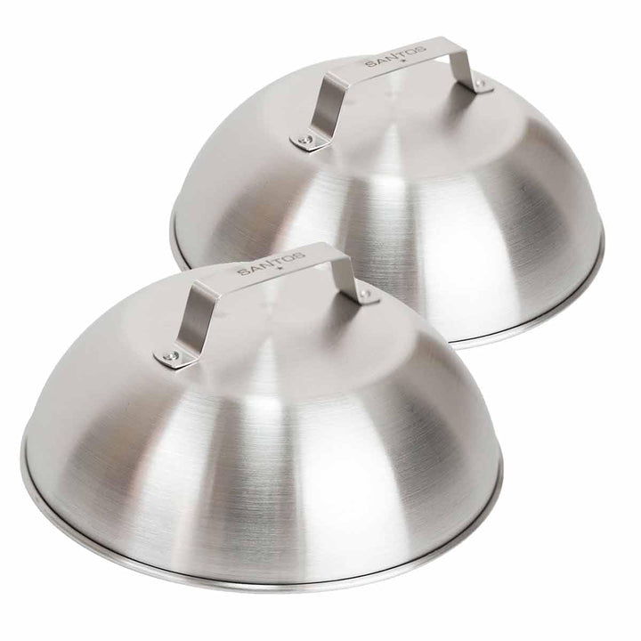 SANTOS Grillglocke Edelstahl 22 cm – Perfekte Garhaube für geschmolzenen Käse, Cheeseburger, indirek