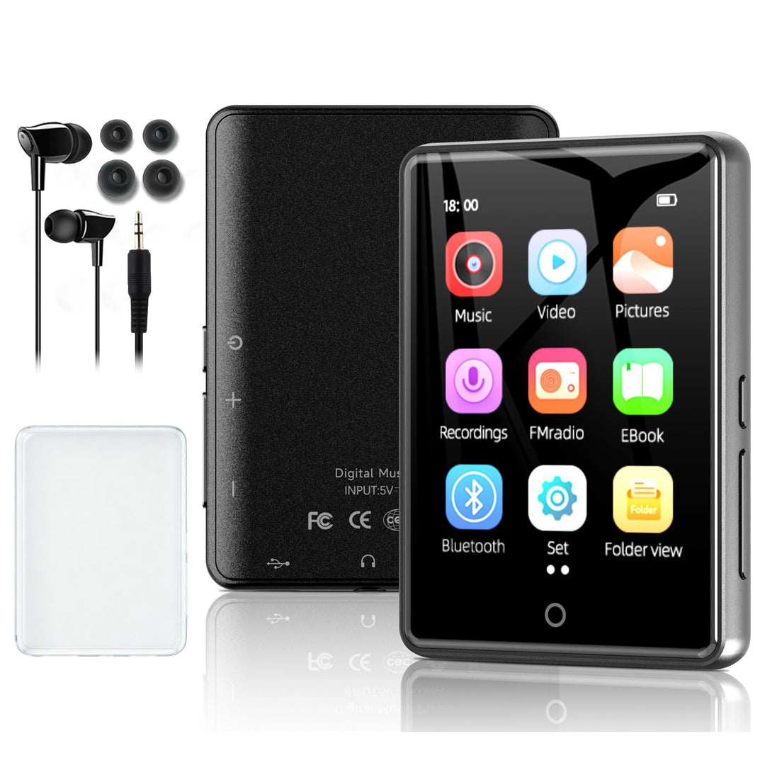64 GB MP3 Player Bluetooth 5.3 Portable 2,8” Touchscreen Music Player mp3-player Kinder mit Lautspre