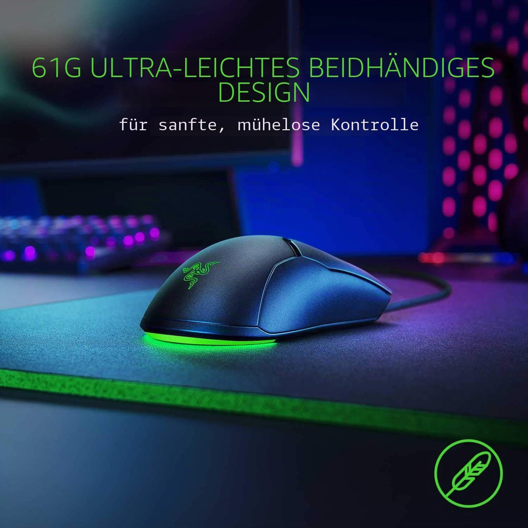 Razer Viper Mini - Ultraleichte Kabelgebundene Gaming-Maus (61g Ultraleichtes Beidhändiges Design, S