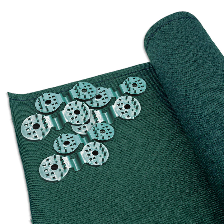 1x10m (150g/m²) Sichtschutznetz Schattiernetz Zaunblende Windschutznetz in Grün inkl. Befestigungen,
