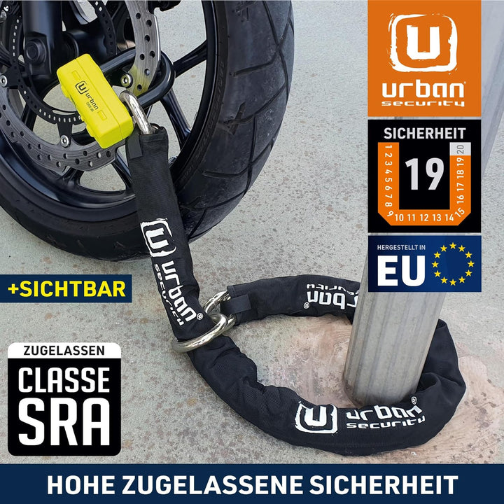 urban UR74120L Motorradschloss Scheibenschloss, Hohe Sicherheit, Diebstahlsicherung Homologiert SRA,