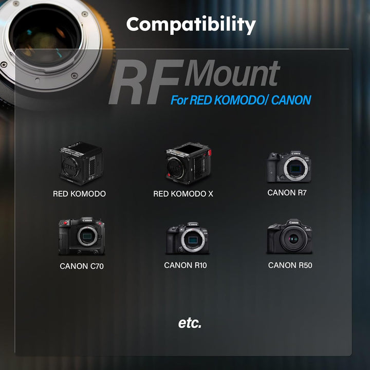 SIRUI 135mm T2.9 1.8X Vollrahmen-anamorphes Objektiv, Telefoto-amorphes Objektiv (Venus 135 mm RF-Ha