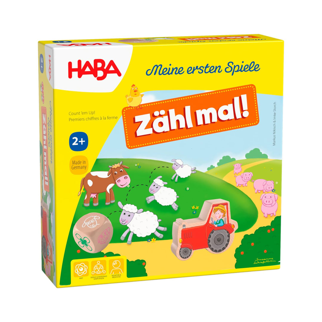 HABA Meine ersten Spiele Zähl mal! – Tierisches Zählspiel für Kinder ab 2 Jahren – Spielerisch Zähle