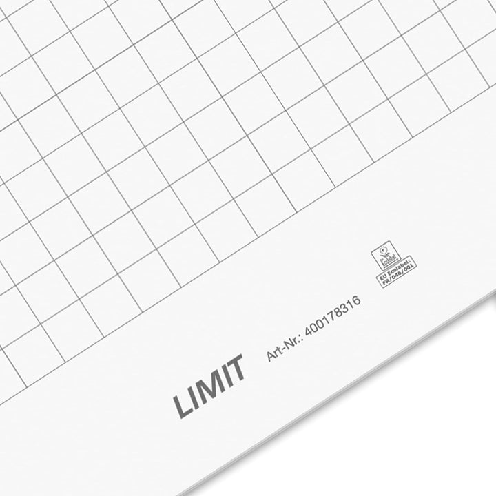 Limit Flipchart Papier, kariert, 20 Blatt je Block, 70 g/m², 5 Stück, Weiss