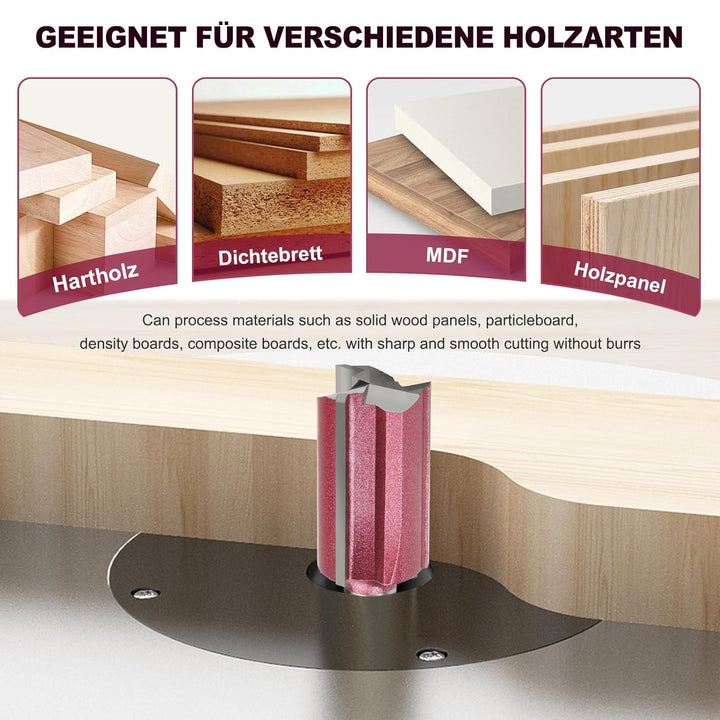 3 Klingen Nutfräser 8mm Schaft,Ø26mm Arbeitslänge 20mm Professional Hartmetall Bestückt Nutfräser St