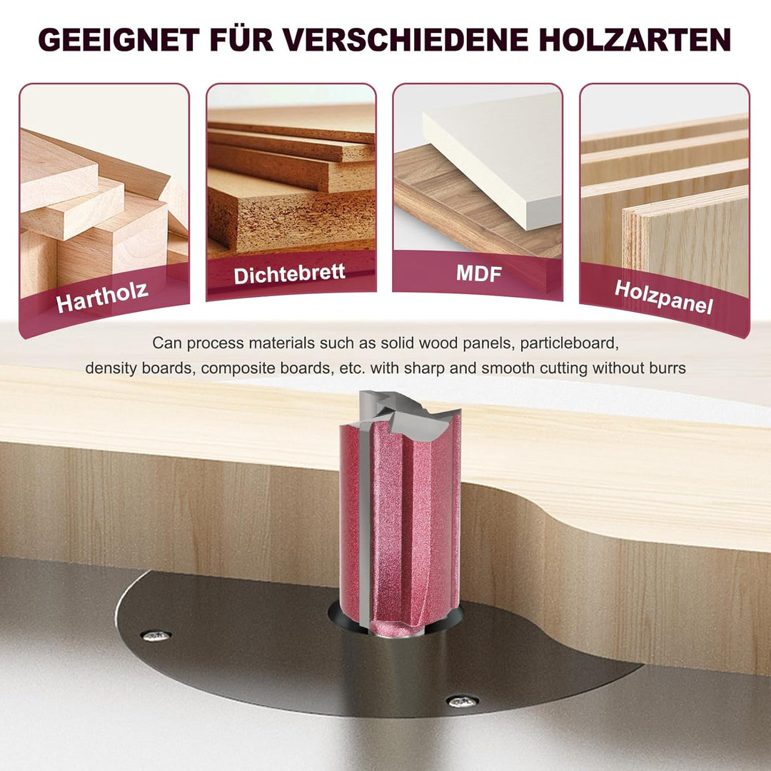 3 Klingen Nutfräser 8mm Schaft,Ø8mm Arbeitslänge 30mm Professional Hartmetall Bestückt Nutfräser Sta