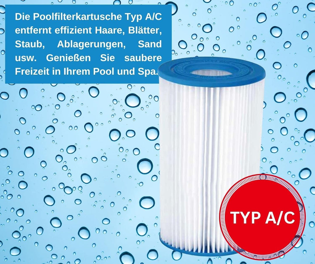 Poolfilter Pool Filter für Swimming Pool Whirlpool - Typ D Typ A/C Typ I - Filterkartuschen Kartusch