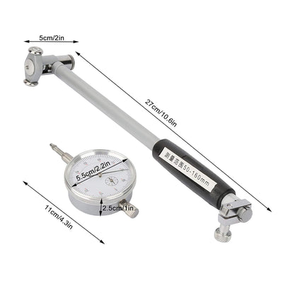 Messuhrdurchmesser 50-160 MM Innendurchmesser Kalibrator Motorzylinder-Messwerkzeugsatz zum Messen d