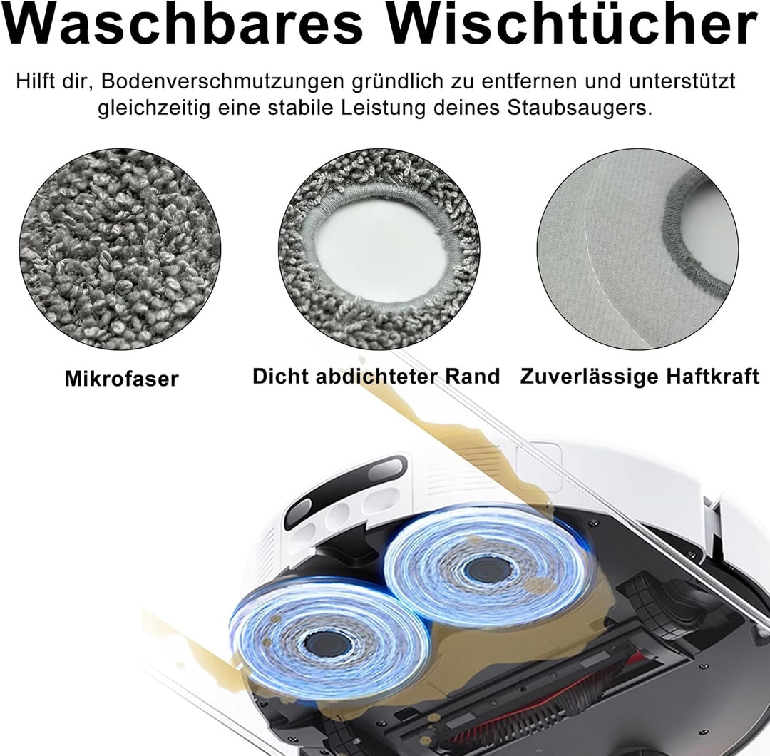 23 Stück Zubehör für Xiaomi X20+/X10 Plus Roboterstaubsauger, 1 Hauptbürsten, 4 Hepa Filters, 6 Wisc