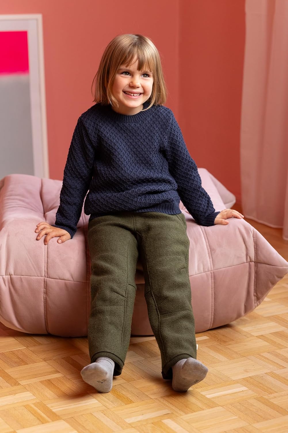 Disana Aran-Pullover Kinder - 100% Bio-Merino – atmungsaktiv &amp; kuschelig warm - Unisex Gr. 86-140 -
