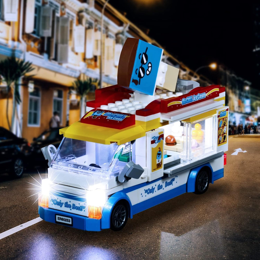 Led Licht Set für Lego Eiswagen, Dekorationsbeleuchtungsset für Lego 60253 City Great Vehicles Eiswa