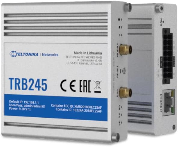 Teltonika TRB245 Industrial M2M LTE CAT 4 Gateway TRB245000000, 150, W125727569 (4 Gateway TRB245000