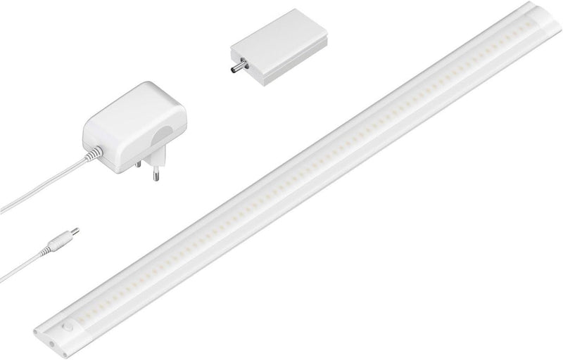 ledscom.de Smarte LED Unterbau-Leuchte SIRIS weiss matt mit Netzteil und WLAN-Controller, flach, Sma