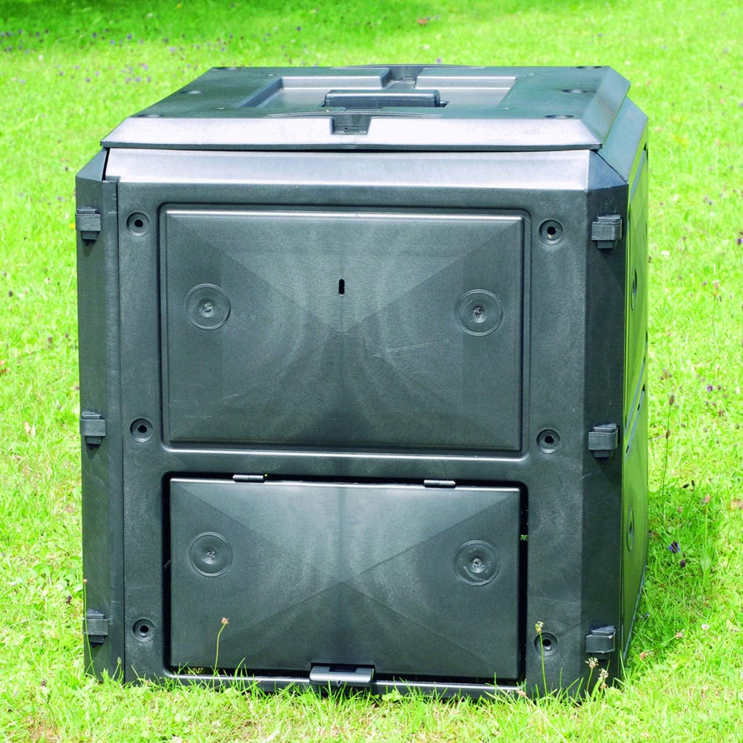 KHW 56000 Bio-Quick, erweiterbarer Komposter mit Deckel, Basismodell 420 L, anthrazit
