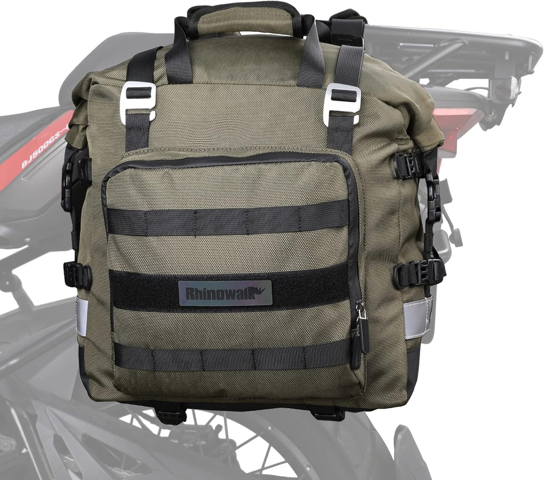 Rhinowalk Motorrad Satteltasche 20L Wasserdicht Motor Seitentasche Gepäcktasche Hecktasche Hinterrad