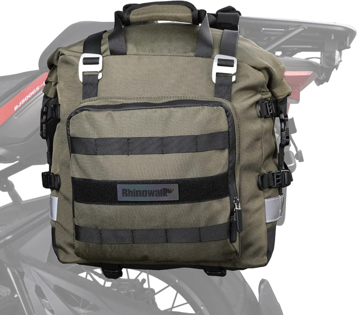 Rhinowalk Motorrad Satteltasche 20L Wasserdicht Motor Seitentasche Gepäcktasche Hecktasche Hinterrad