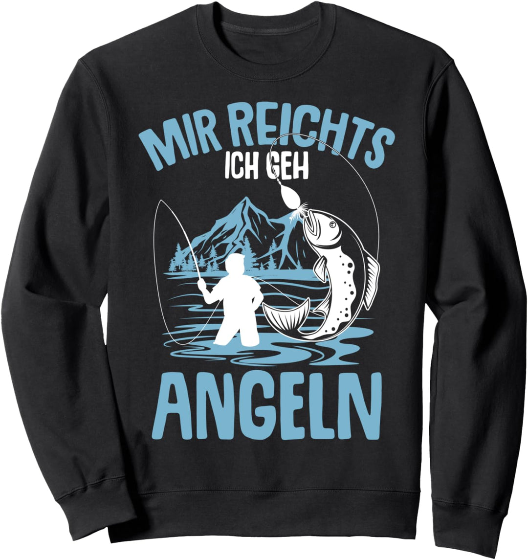 Mir reichts ich geh Angeln Angler Fischer Kinder Junge Angel Sweatshirt