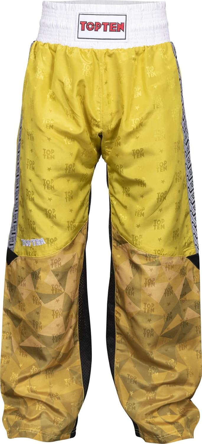 TOP TEN Kickboxhose „Prism“ Gelb S, XXL