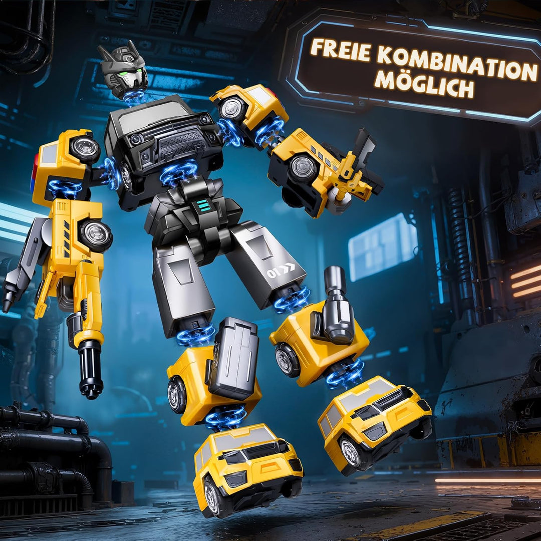 5In1 Transform Spielzeug füR Kinder,Abnehmbarer LKW Verwandelt Sich in Transforming Roboter,Robot Sp