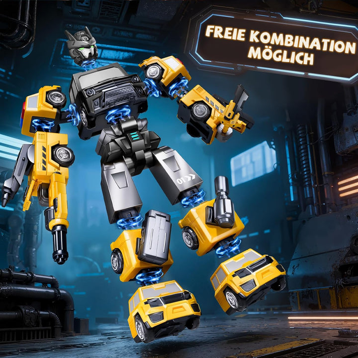 5In1 Transform Spielzeug füR Kinder,Abnehmbarer LKW Verwandelt Sich in Transforming Roboter,Robot Sp
