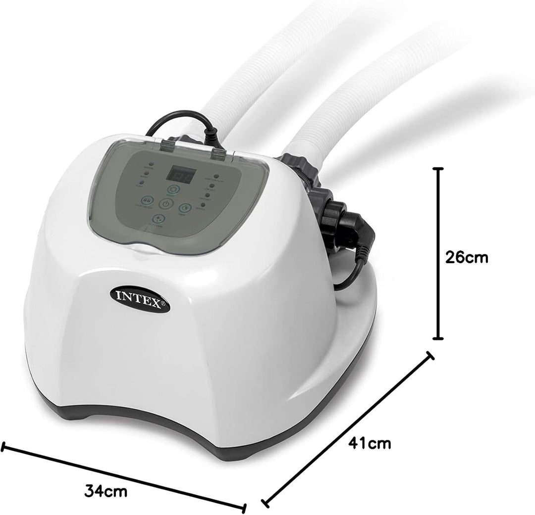 Intex 120 Volt Krystal Clear Salzwa-sser System-26668GS Salzwas-ser, Grau, Schwarz und Weiss, 41x34x