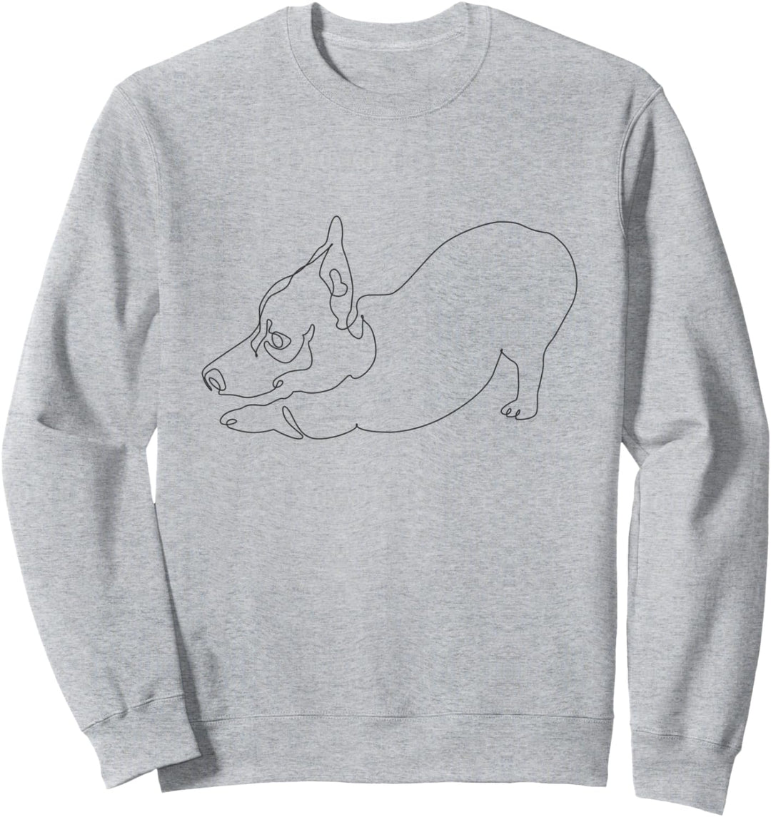 One line Frenchie Downward Dog Sweatshirt