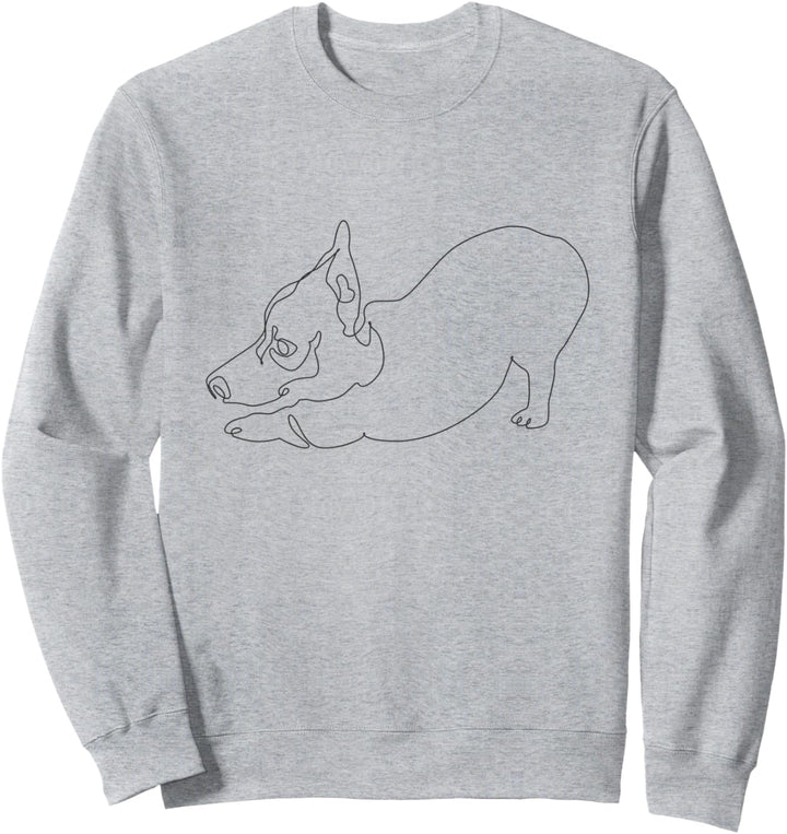 One line Frenchie Downward Dog Sweatshirt