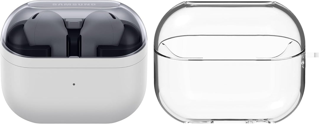 Samsung Galaxy Buds3 FE, Kabellose In-Ear-Kopfhörer inkl. mobeen Soft Clear Case, Ausgewogener Klang
