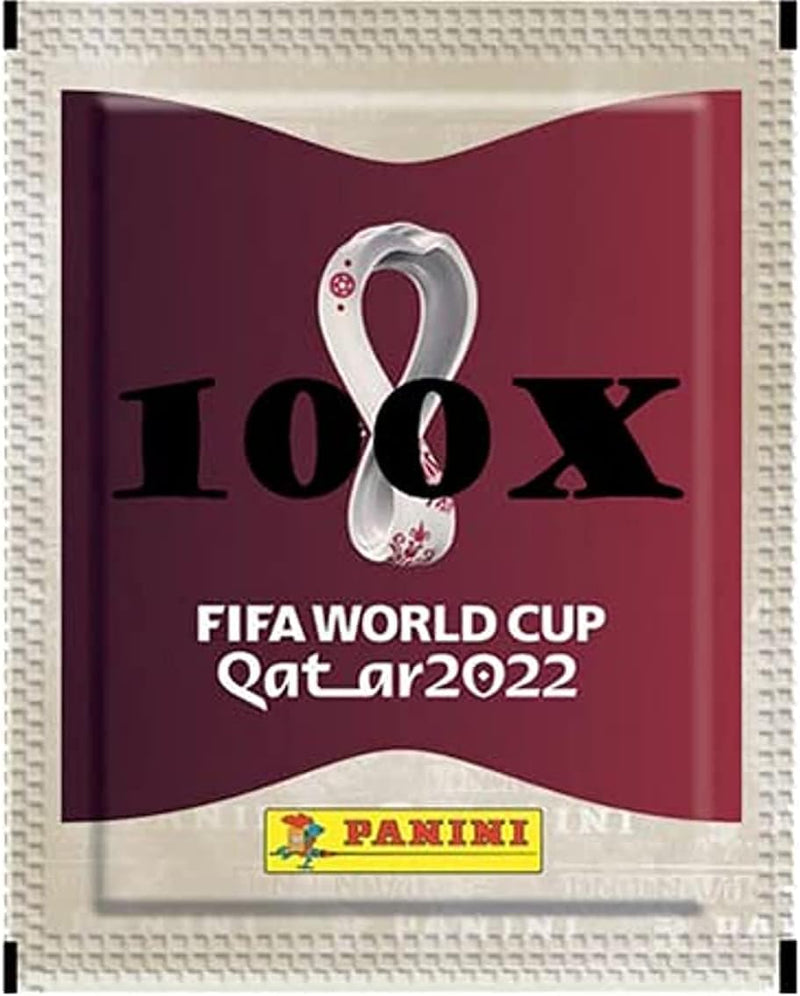 Panini FIFA World Cup Qatar 2022 Offizielle Stickerserie (100x Stickertüten), 100x Stickertüten