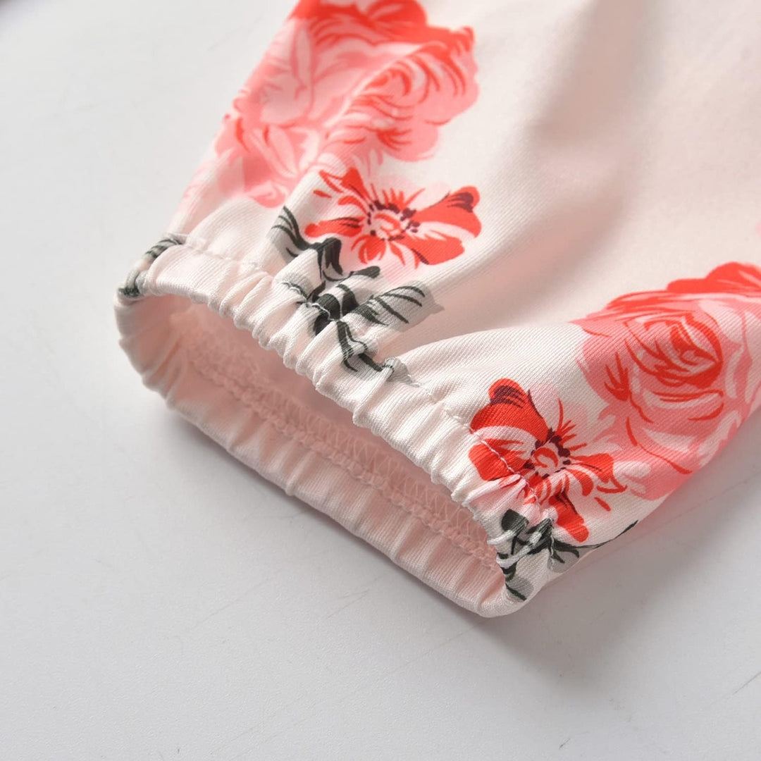 Neugeborenes Baby Mädchen Kleidung Sets Kleinkind Langarm Strampler Rüschen Tops & Blumen Bedruckte