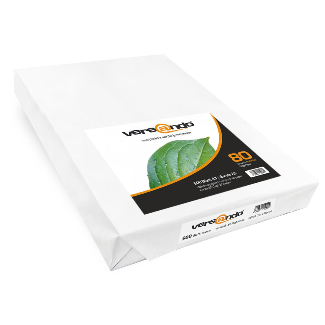 2.500 Blatt Papier DIN A3 HighWhite 80 Druckerpapier Universalpapier Kopierpapier hochweiss (297 x 4