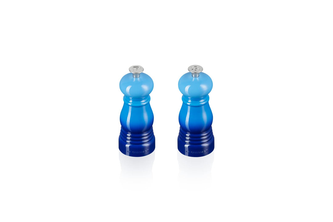 Le Creuset Kleines Mühlenset, Salz- und Pfeffermühle, ABS-Kunststoff, Je 5 x 5 x 12,1 cm, Keramik-Ma