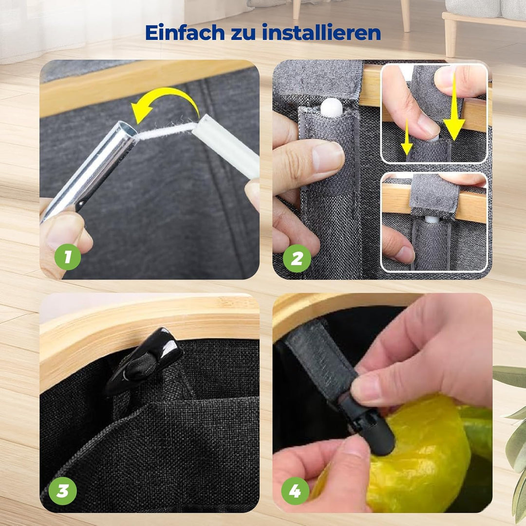 160L Gelber Sack Ständer + Pfandflaschen Sammelbehälter 2-in-1,Für 60L-120L Gelber Sack，Gelber Sack