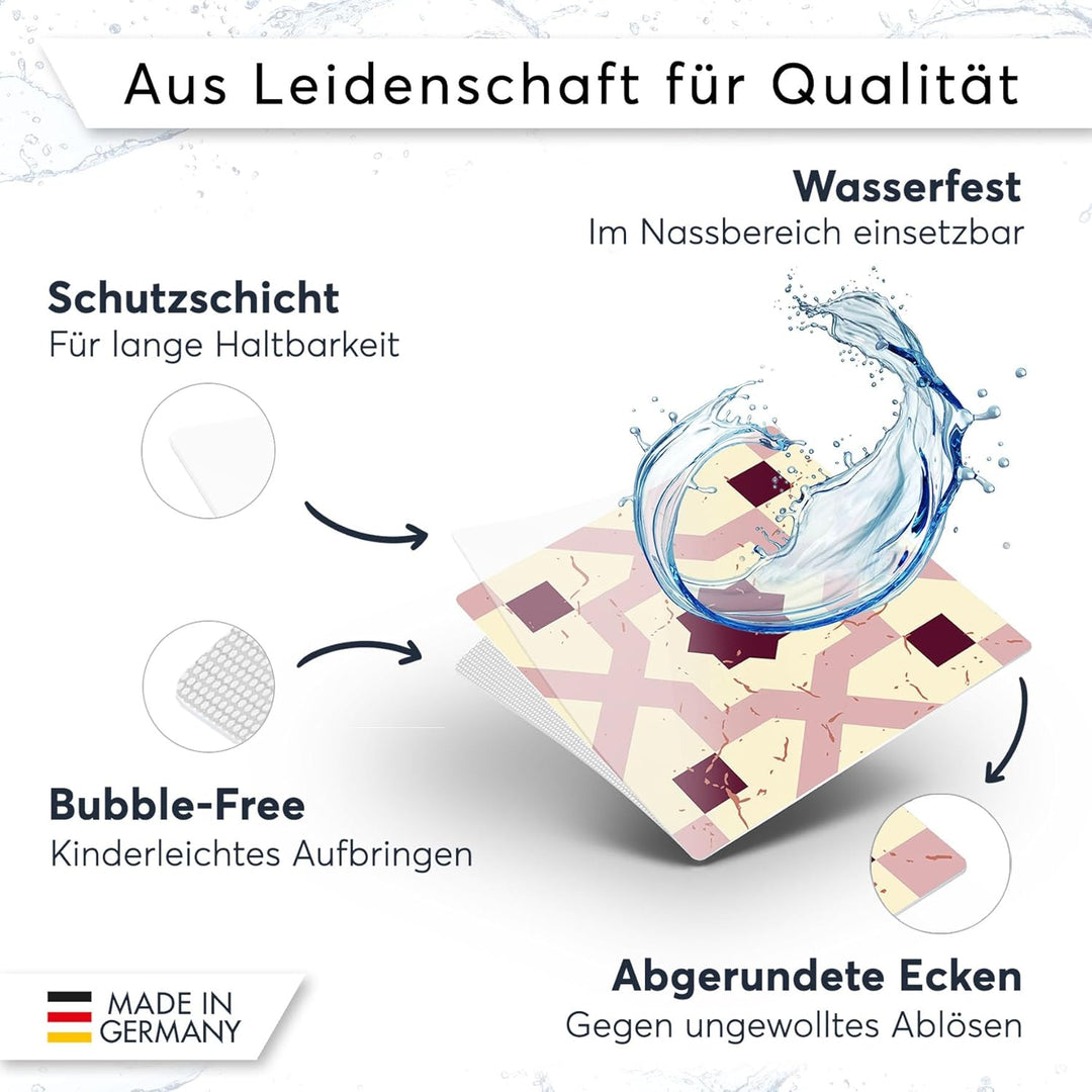 CREATISTO Klebefliesen Stickerfliesen Fliesenfolie - Hochwertige Sticker Aufkleber für Wandfliesen I