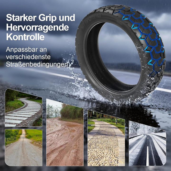 70/60-7,5 Schlauchloser Reifen für Segway Ninebot ZT3 Pro/ProE/ProD,11 Zoll Tubeless Reifen,Verdickt