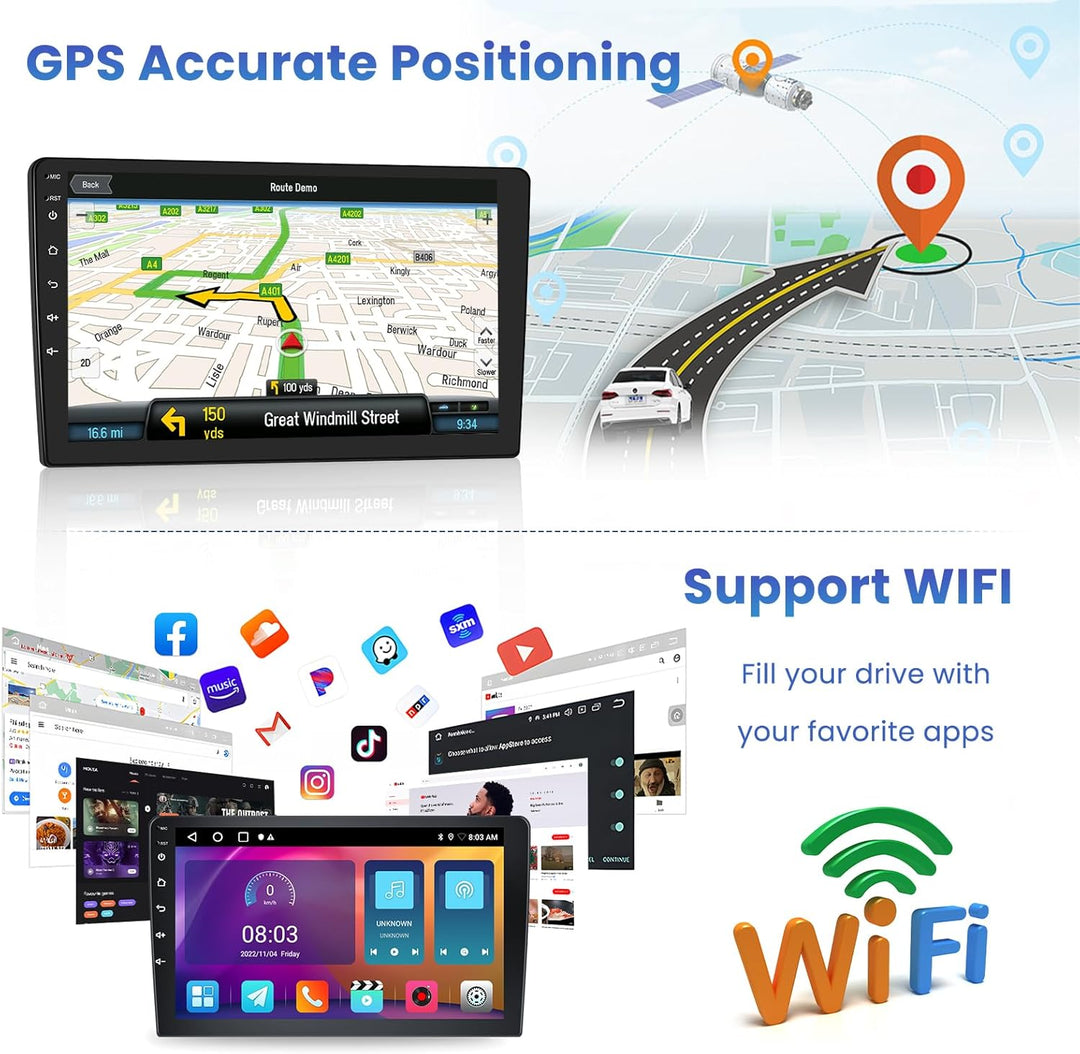 Inefala Autoradio für Peugeot 107/Toyota Aygo/Citroen C1 2004-2014, 2G+64G Android 15, Wireless Carp