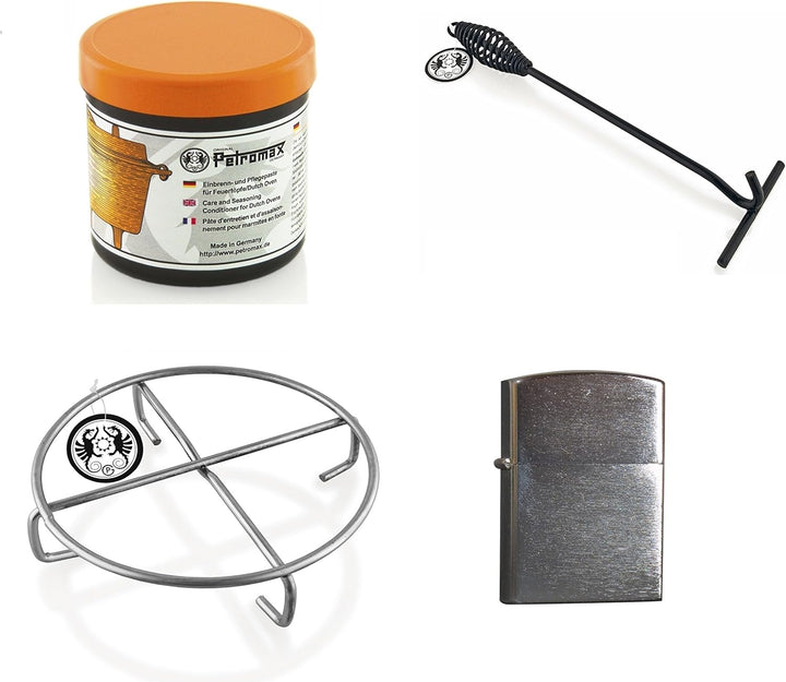 Petromax Feuertopf (Dutch oven) Zubehör Set "Paste + Untersetzer + Deckelheber"