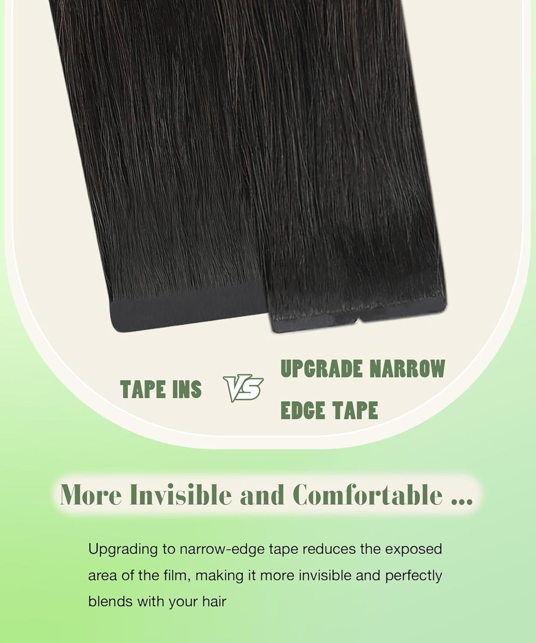 SURNEL Tape-In Echthaarverlängerungen Farbe 1B Aus Schwarz Verblassend Zu 4 Mittelbraun Tape in Haar