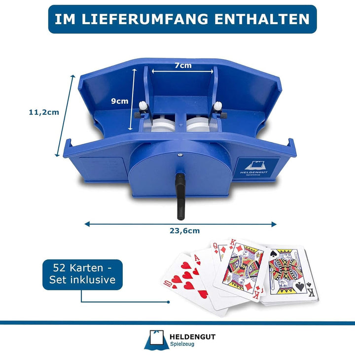 HELDENGUT geliebte Kartenmischmaschine Uno, Poker, Skip Bo &amp; viele weitere Karten - Mischmaschine fü