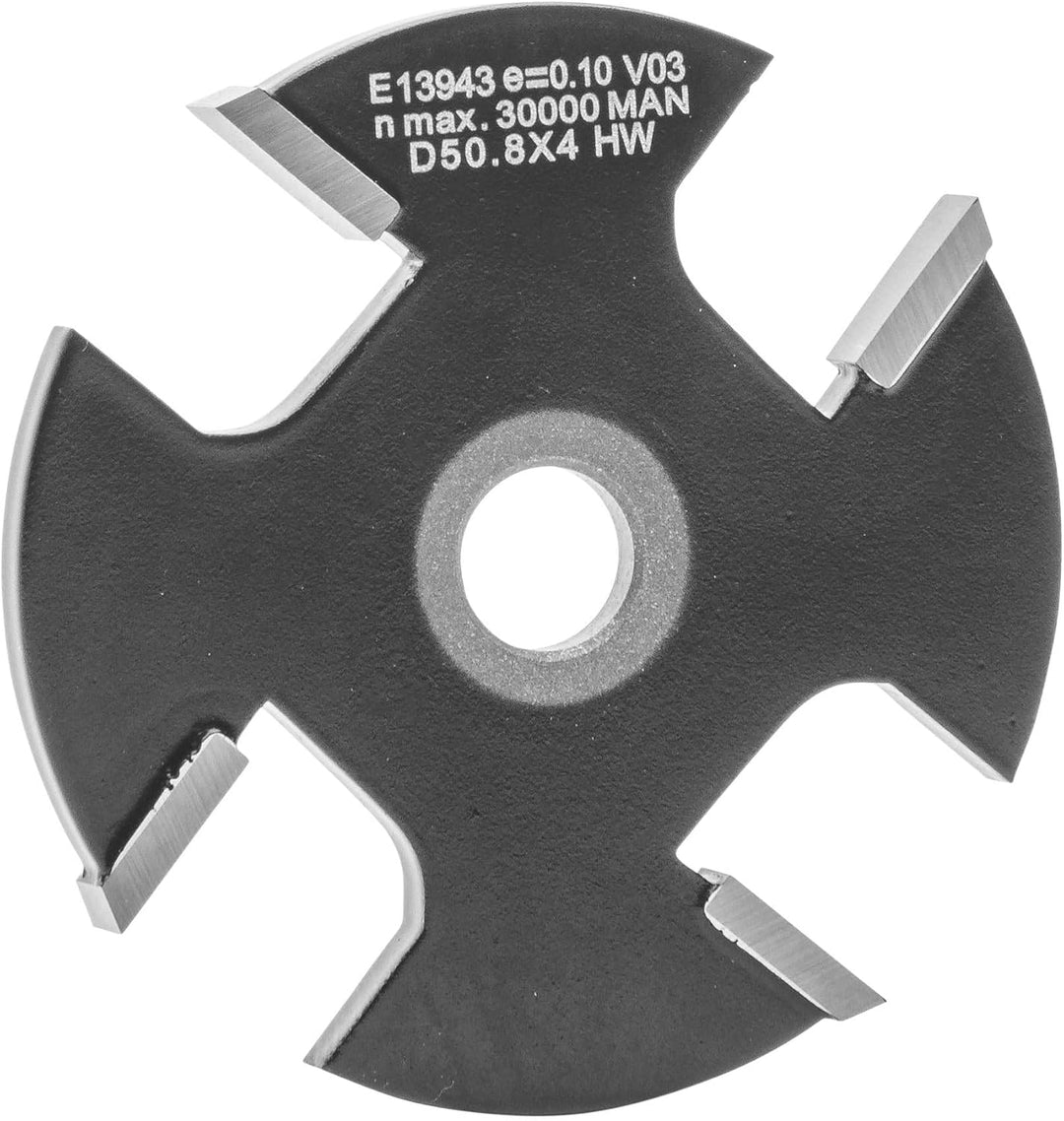 ENT 13943 Scheibennutfräser HW, Schaft (S) 8 mm, Durchmesser (D) 50,8 mm, NL 4 mm, Z4 D=50,8 / NL=4,