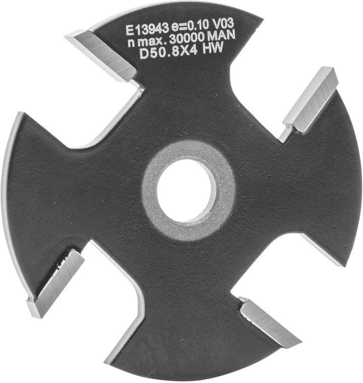 ENT 13943 Scheibennutfräser HW, Schaft (S) 8 mm, Durchmesser (D) 50,8 mm, NL 4 mm, Z4 D=50,8 / NL=4,