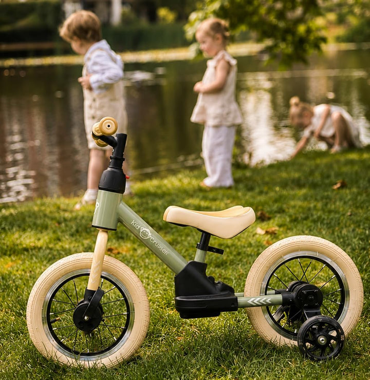 Kidcruiser Pedalplay laufrad ab 2 Jahre, ideal zum Radfahren Lernen, 3‑in‑1 mit LED Stützrädern &amp; Pe