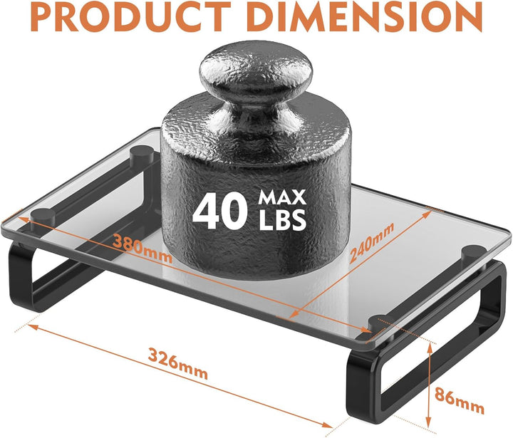 Hemudu Computer-Monitor Ständer Laptop TV Bildschirm Haltung, Schwarz HD02B-001P, Schwarz