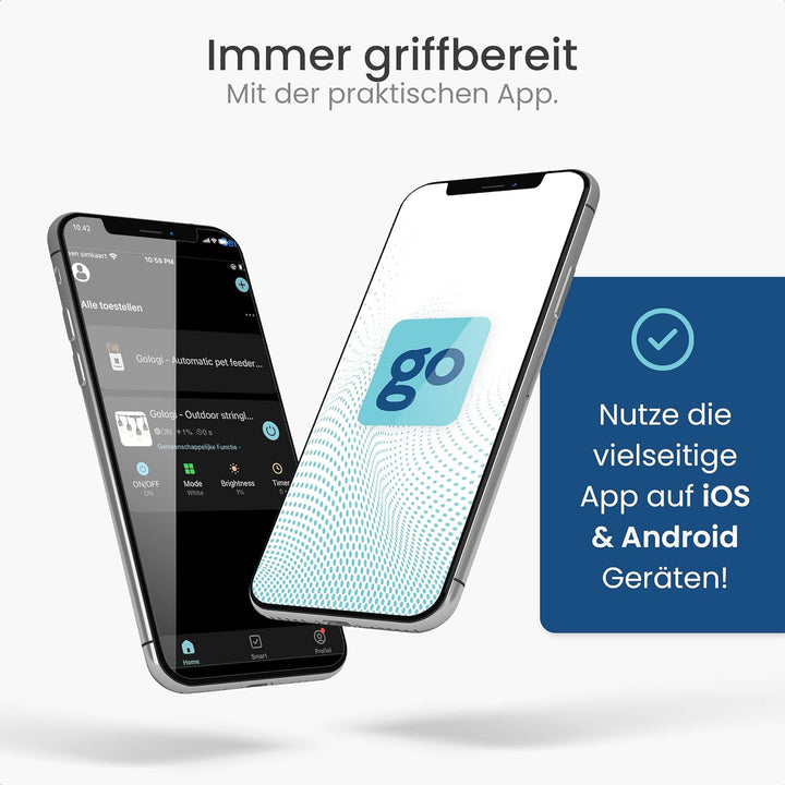 Gologi Futter-Automat Katze mit Kamera Full HD, Mikro und Lautsprecher, Katzenfutter-Automat Trocken