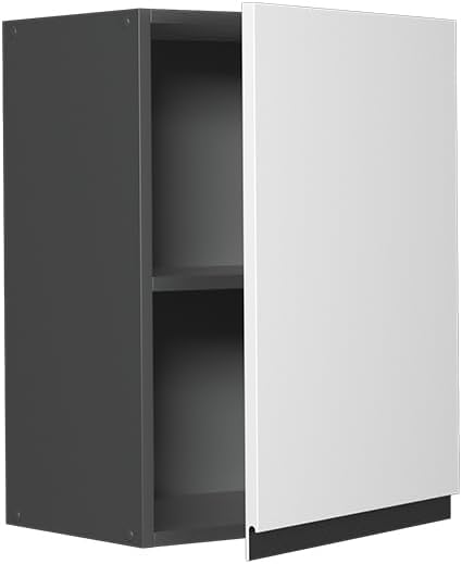 Vicco Hängeschrank R-Line, Weiss/Anthrazit, 45 cm J-Shape Weiss Hängeschrank 45 cm, Weiss Hängeschra