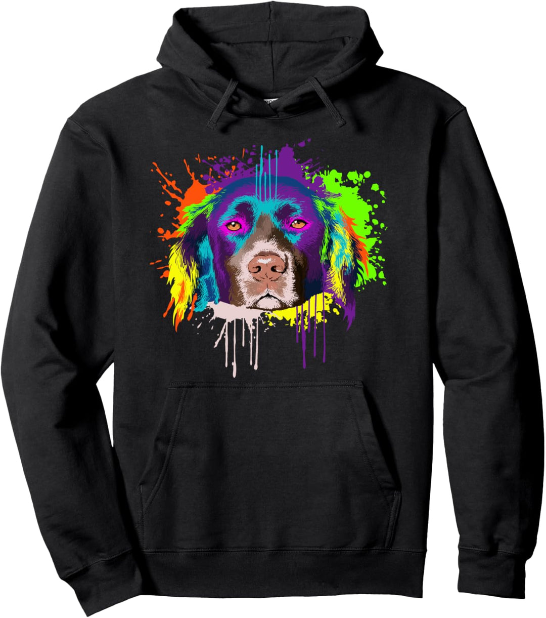 Splash Art Kleiner Münsterländer Hundehalter Geschenk Hunde Pullover Hoodie