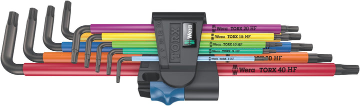 Wera 05024470001 967/9 TX XL Multicolour HF 1 Winkelschlüsselsatz mit Haltefunktion, lang, 9-teilig